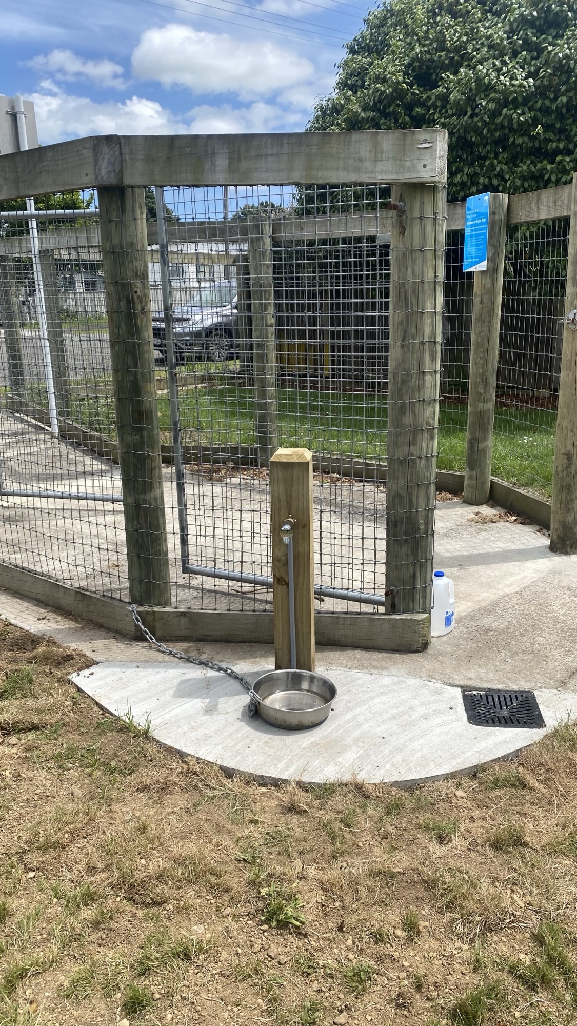 Image of new water tap and bowl at Taylor Dog Park, Eltham. 